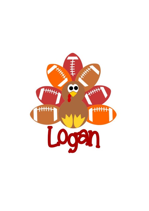 Adorable Football Turkey SVG DXF AI Ps and Pdf Cutting
