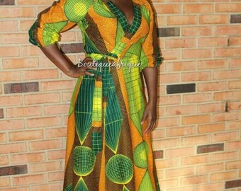 African Print Dress- Women Dresses Unique- Wrap Dress- Print Wrap Dress- Infinity Dress- African Wrap Dress- African Maxi Dress - African