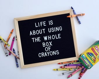 Felt Letter Board 9.5 x 11" - 286 letters and characters included- Black and Gray-