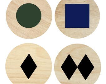 Ski Trail Sign Coasters | Laser Cut | Made in Maine