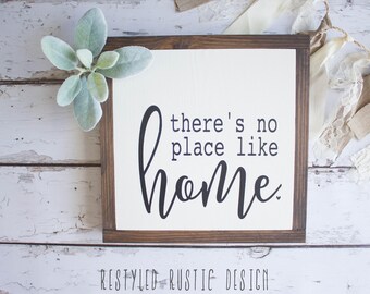 There's No Place Like Home, Farmhouse Decor, Farmhouse Sign, Home, Framed Wood Sign, So good to be Home, Gallery Wall Signs