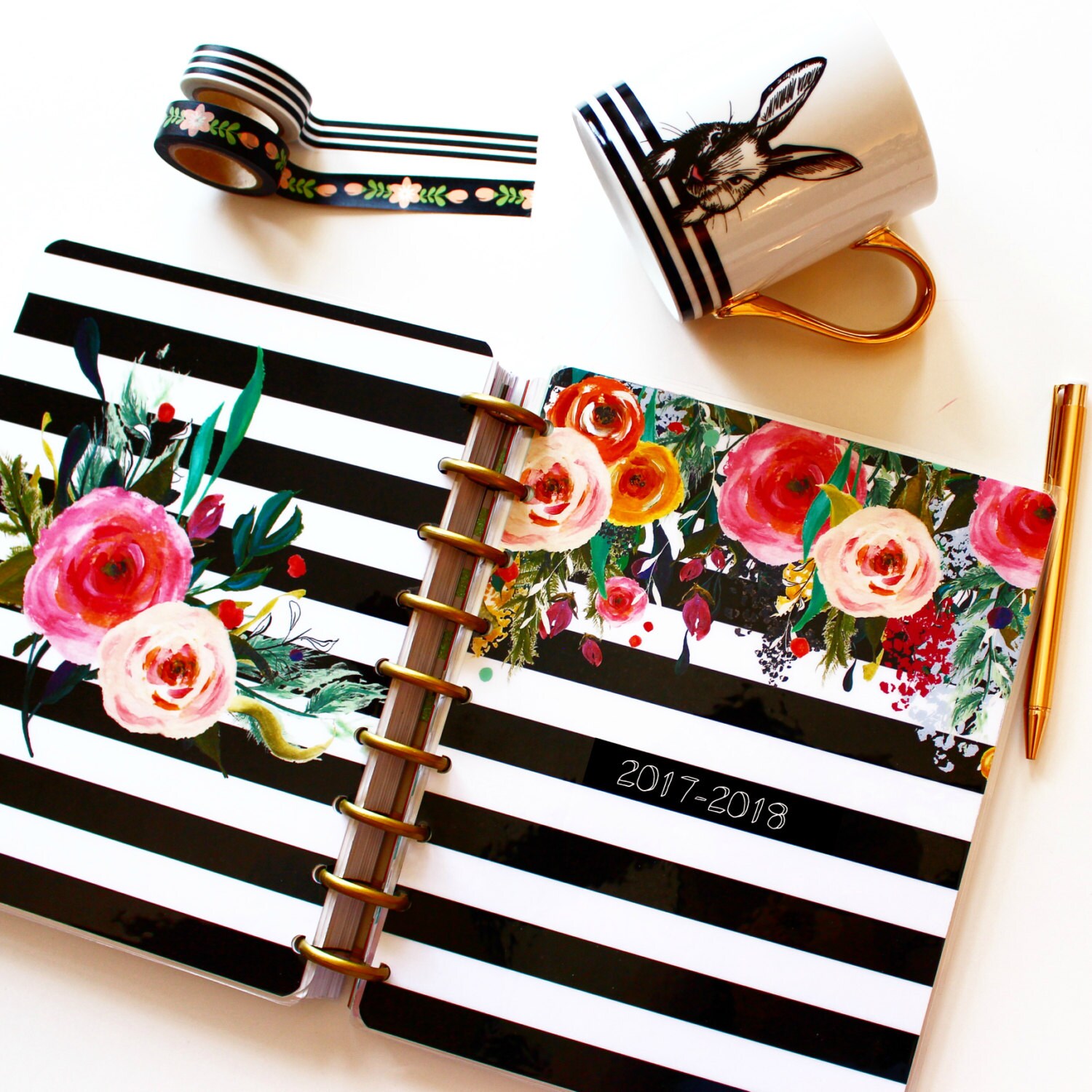 Happy Planner Cover Set 2017 Floral 10 Mil