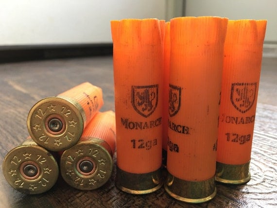 30 Orange Monarch Shotgun Shell Hulls from shelltasticdesign on Etsy Studio