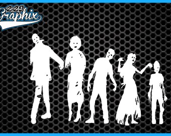 Zombie family decal | Etsy