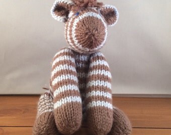 knitted zebra toy