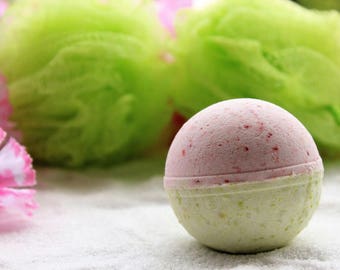 Sweet Pea Bath Bomb/Fizzy, Green & Pink