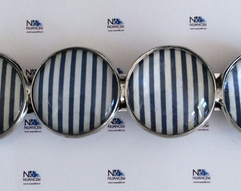barette/earrings/ring/bracelet/ stripe navy & white
