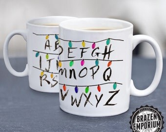 Stranger Things Mug, Stranger Things Alphabet Wall, Stranger Things Lights, Stranger Things Cup, Funny Coffee - Tea Mug