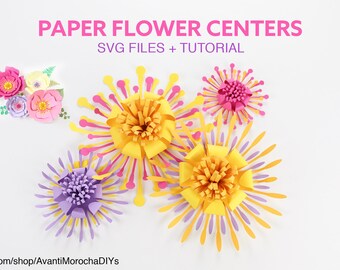 Flower Centers SVG Cut for Giant Paper Flowers + Video Tutorial