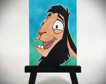 Llama Kuzco Art Trading Card