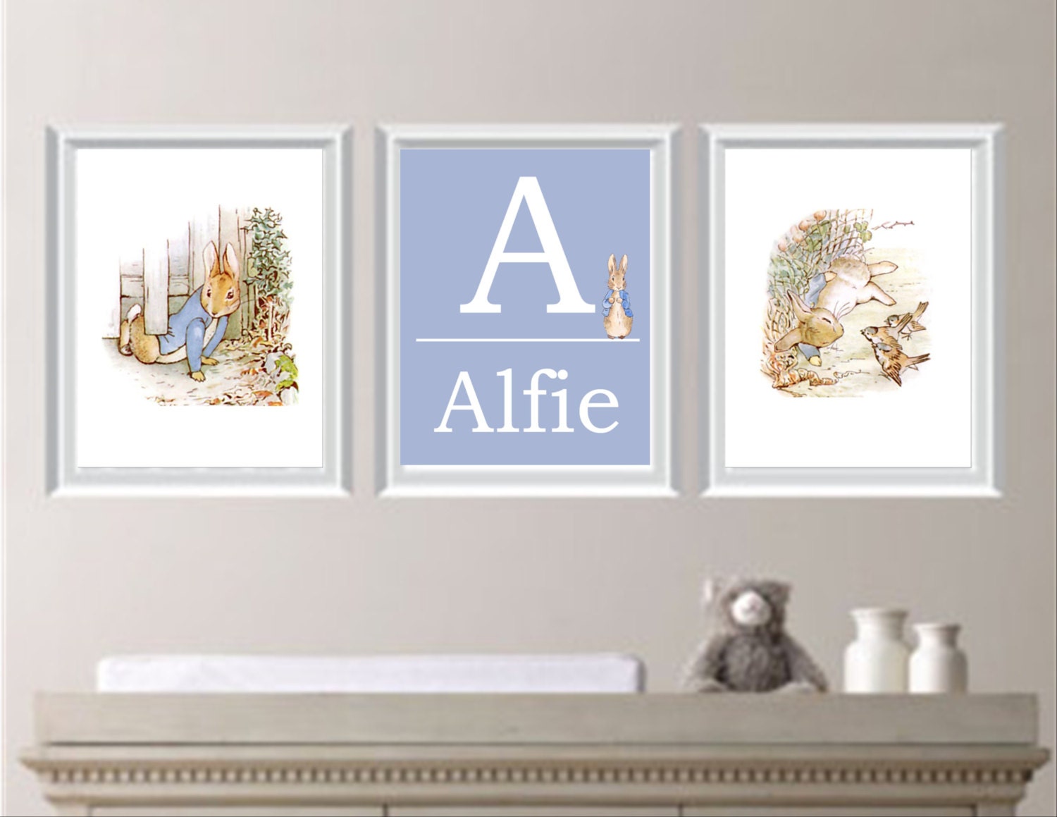 Personalised Peter Rabbit Nursery Art Beatrix Potter Nursery