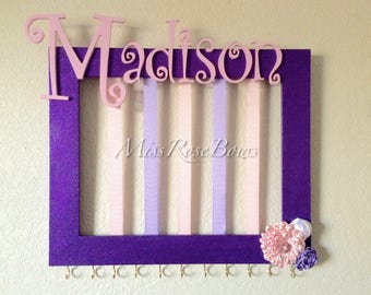 Customized Headband Holder-Personalized Bow Holder- Picture Frame Headband and Bow Holder-Headband and Bow Holder with Name