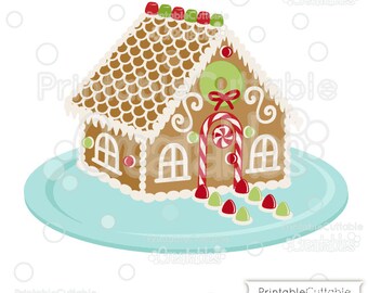 Christmas Gingerbread House SVG Cut File & Clipart E219 - Includes Limited Commercial Use!