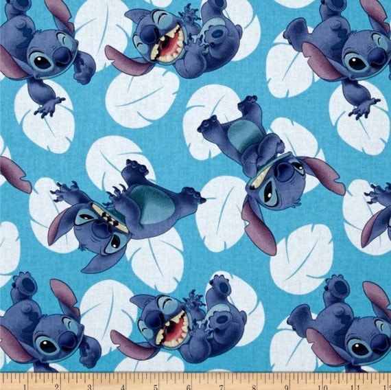 Disney Lilo and Stitch fabric, Disney fabric, Stitch fabric, Hawaiian ...