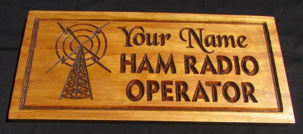 Ham Radio OperatorAmateur RadioCall Sign plaque picture photo photo