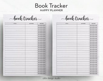 Book Tracker, Happy Planner, Books To Read, MAMBI, Reading List, Book Organizer, Reading Journal, Reading Tracker, MAMBI Planner