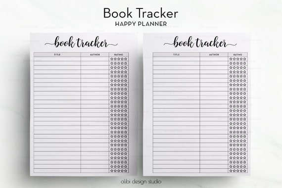 Book Tracker Happy Planner Books To Read MAMBI Reading