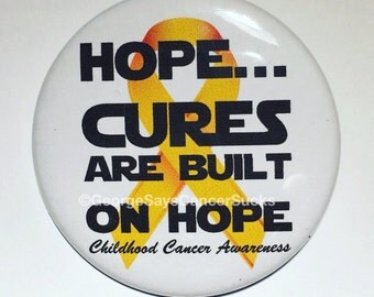 Box of 20 Childhood Cancer Awareness Buttons 2.25"
