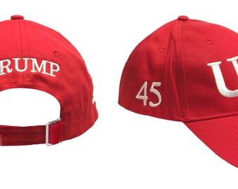3 Sides Embroidery Cap Trump Usa 45 President Inauguration 100% Cotton Red Hat Free Shipping