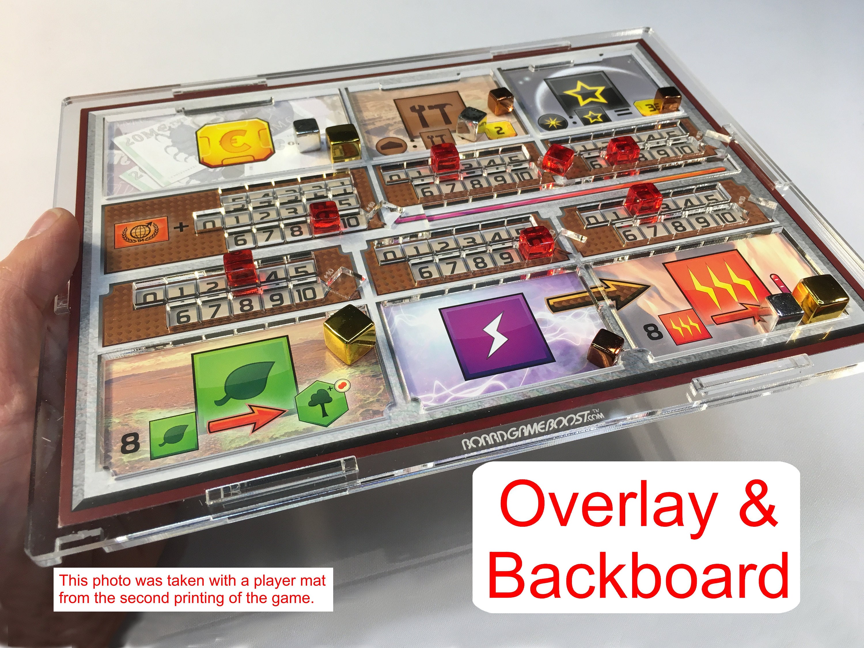 Terraforming Mars Player Mat Overlay WITH Backboard