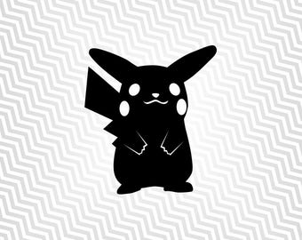 Pikachu, Pokemon, Outline, Cutout, Vector art, Cricut, Silhouette Cameo, die cut, instant download, Digital Cut, Print Files, Ai, Pdf, Svg
