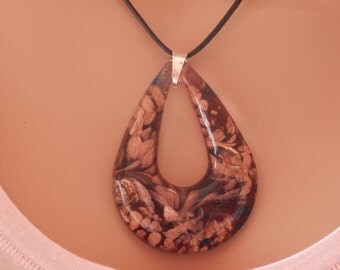 heady glass pendant necklace trippy glass pendant hand blown glass pendant glass pendant heady boho necklace long glass necklace leather