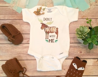 Unique Baby Gift, Moose Onesie®, Baby Boy Clothes, Funny Onesies, Woodland Baby Shower Gift, Moose Baby, Cute Baby Onesies, Canada Onesie