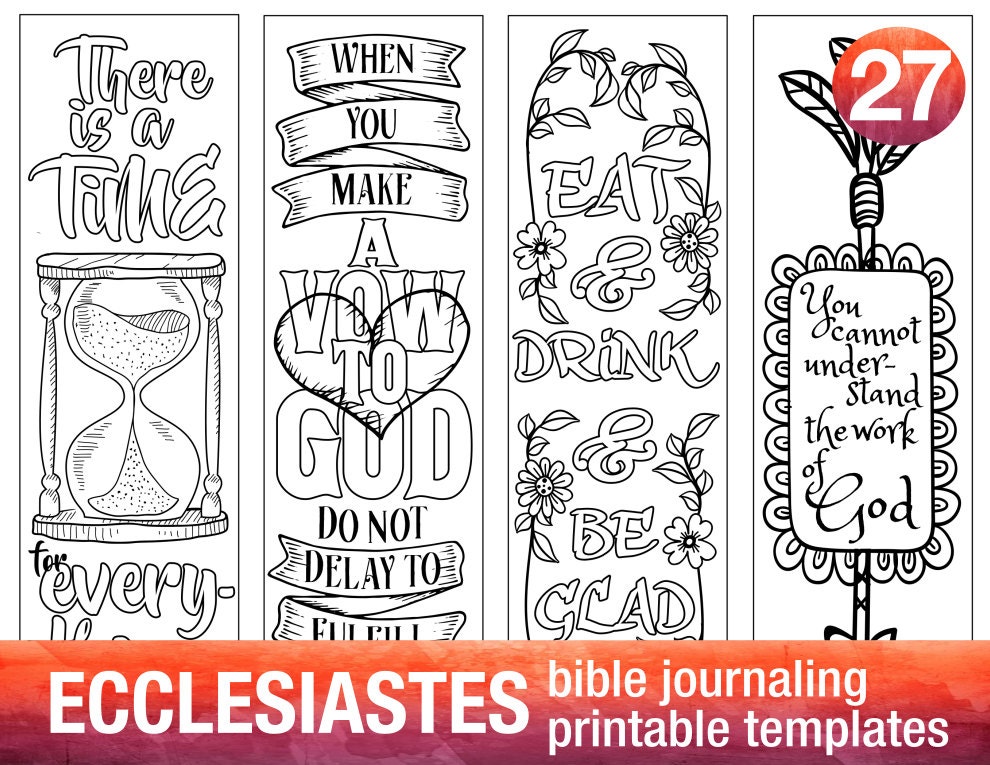 ECCLESIASTES 4 Bible journaling printable templates
