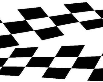 Checkered flag decal | Etsy