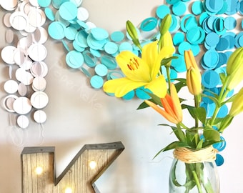 Aqua/Teal Ombre, Bubbles, Under the Sea Party Decoration Garlands