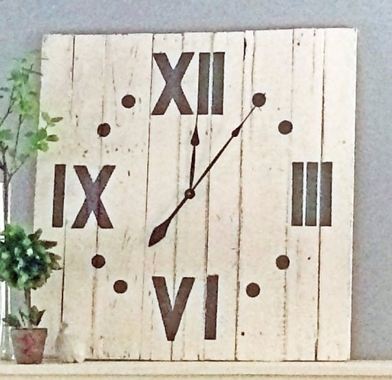 Items similar to Oversized 36x36 White With Distressed Finish Square