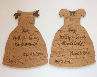Flower Girl - Bridesmaid - Bride Puzzle - Will You Be My Puzzle - Maid of Honor - Puzzle Gift - Gift For Flower Girl Wedding Gift