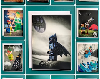 Lego birthday cards | Lego greeting card | Lego cards | Boy's birthday card | Girl's birthday card | Lego artwork | Lego birthday