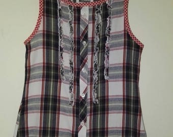 Molly oldfashioned-dress, for 3 year, 4 year, recycled, upcycled, ruffle