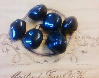 Apache Tear Tumble Stones, Obsidian, Reiki Charged, Grief, Courage, Strength And Dignity, Protection, Natural Crystals.