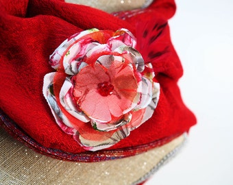 Red Brooch White Brooch Grey Brooch Feather Brooch
