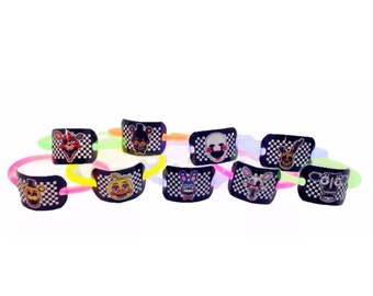 24x FNAF Party Favor Glow Bracelets