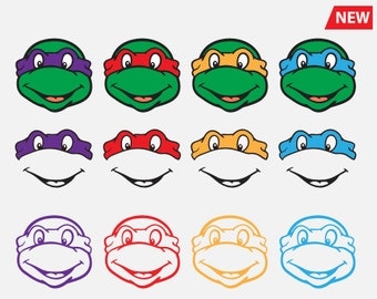 Ninja Turtle Svg Ninja Head Mask Svg Silhouette Clip art Design svg cut files Disney cricut cutting file vector designs vinyl cutter Dxf Png