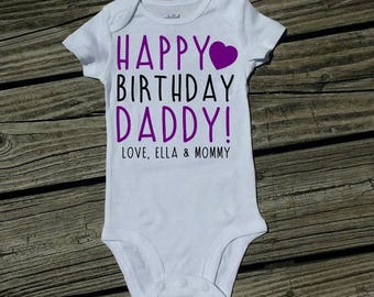 Happy Birthday Daddy Onesie, Dad's Birthday Onesie, Daddy Onesie, Cute Dad Birthday Present, Birthday Gift for Dad