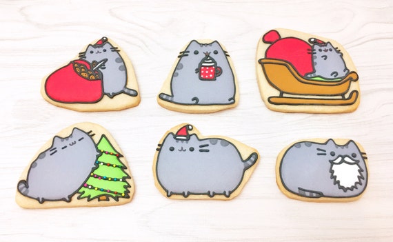 Pusheen The Cat Christmas Sugar Cookies