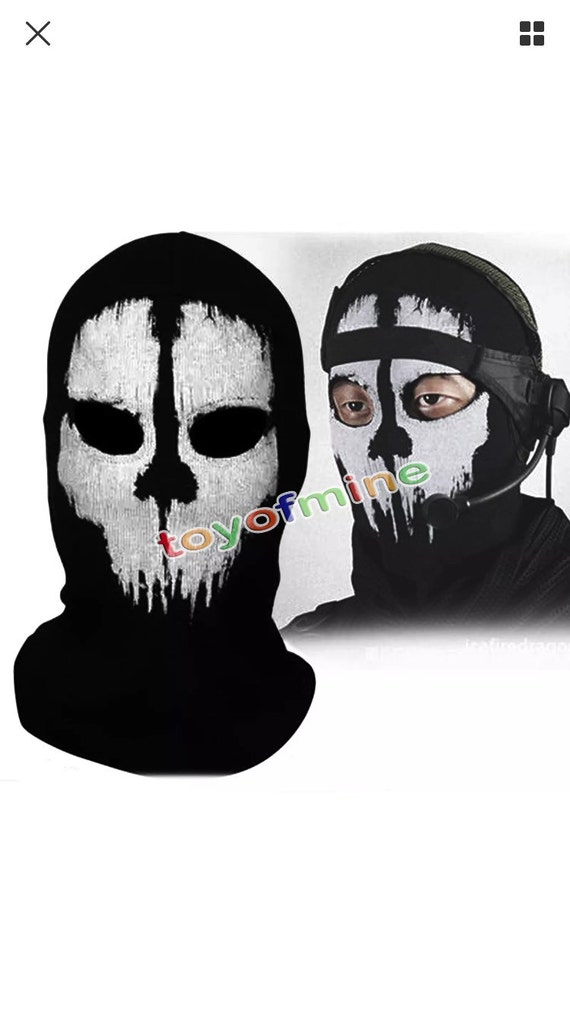 Balaclava style mask with skull print face mask by Harveyhobbies