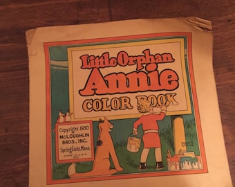 Vintage 1930's Little Orphan Annie Color Book