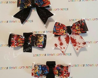 FNAF Hair Bow, FNAF Bow Tie, FNAF Hair Bow Party Favor, Five Nights at Freddys Bow Ties, Five Nights at Freddys Party Supplies, Fnaf