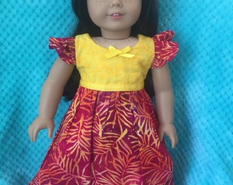 18" hawaiin style sundress/matching shoes