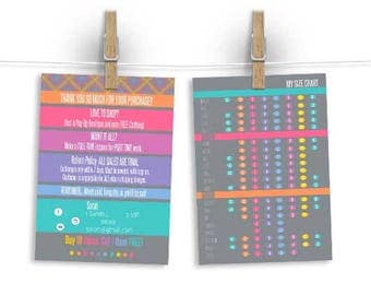 Thank You/Care Card/My Size Card/Buy 10 Punch Card - Grey - Home Office Approved Branding Guide Fonts/Colors - Bundles Available - Wash Join