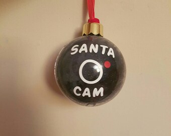 Santa Cam glitter christmas bauble/ christmas/ decoration/ bauble/ kids/
