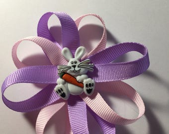 Easter bunny hair bows