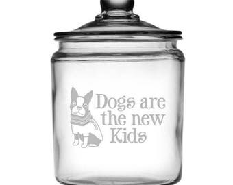 Dogs Are The New Kids Half Gallon Dog Treat Jar