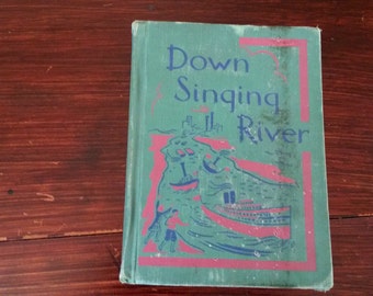 Down Singing River second grade textbook, vintage school book, 1953 school book