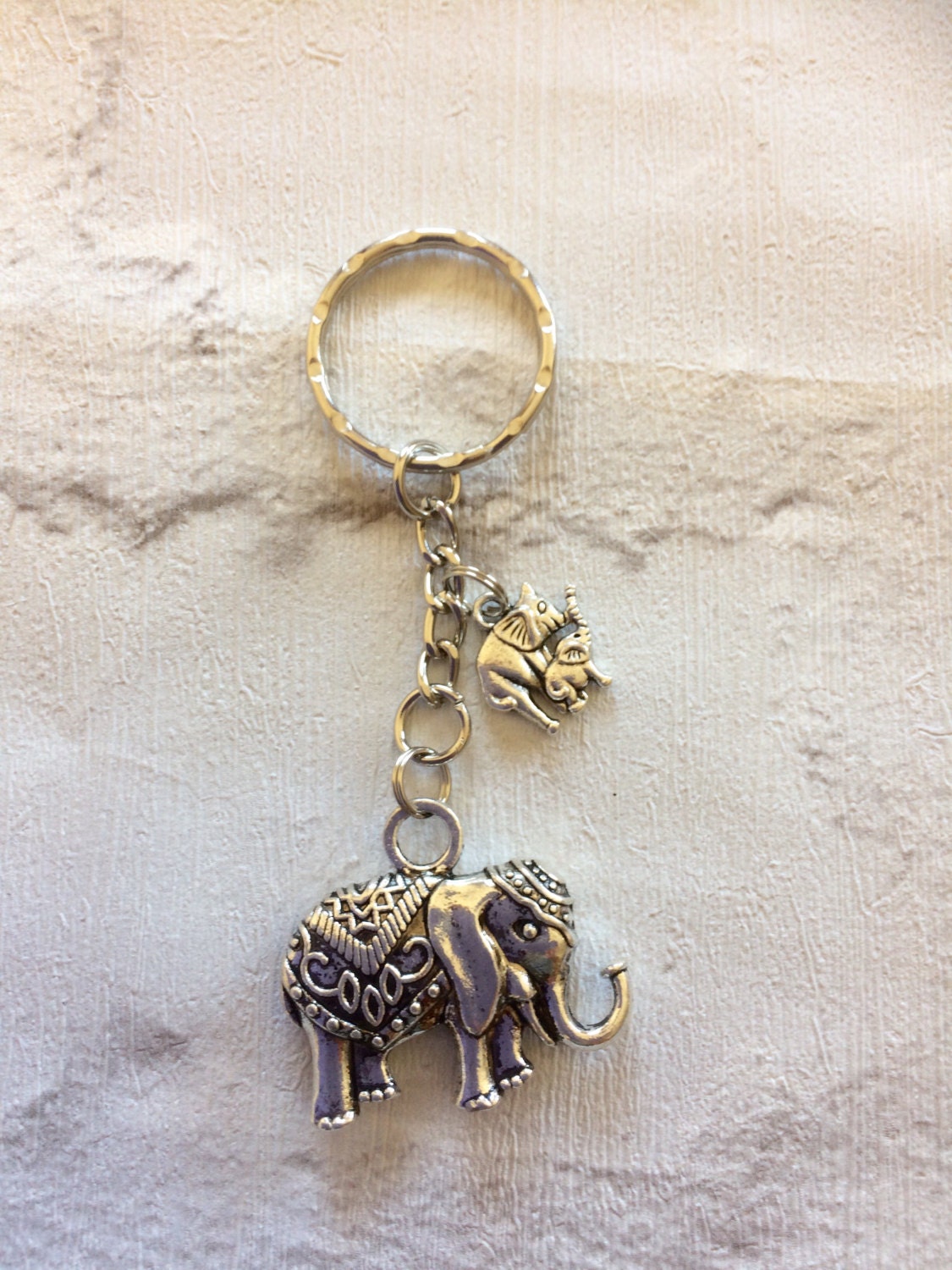 Silver Elephant Keyring Key Rings Elephant Lucky Charm